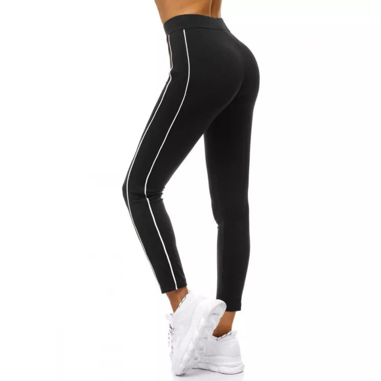 Black women's leggings with green details Tuver