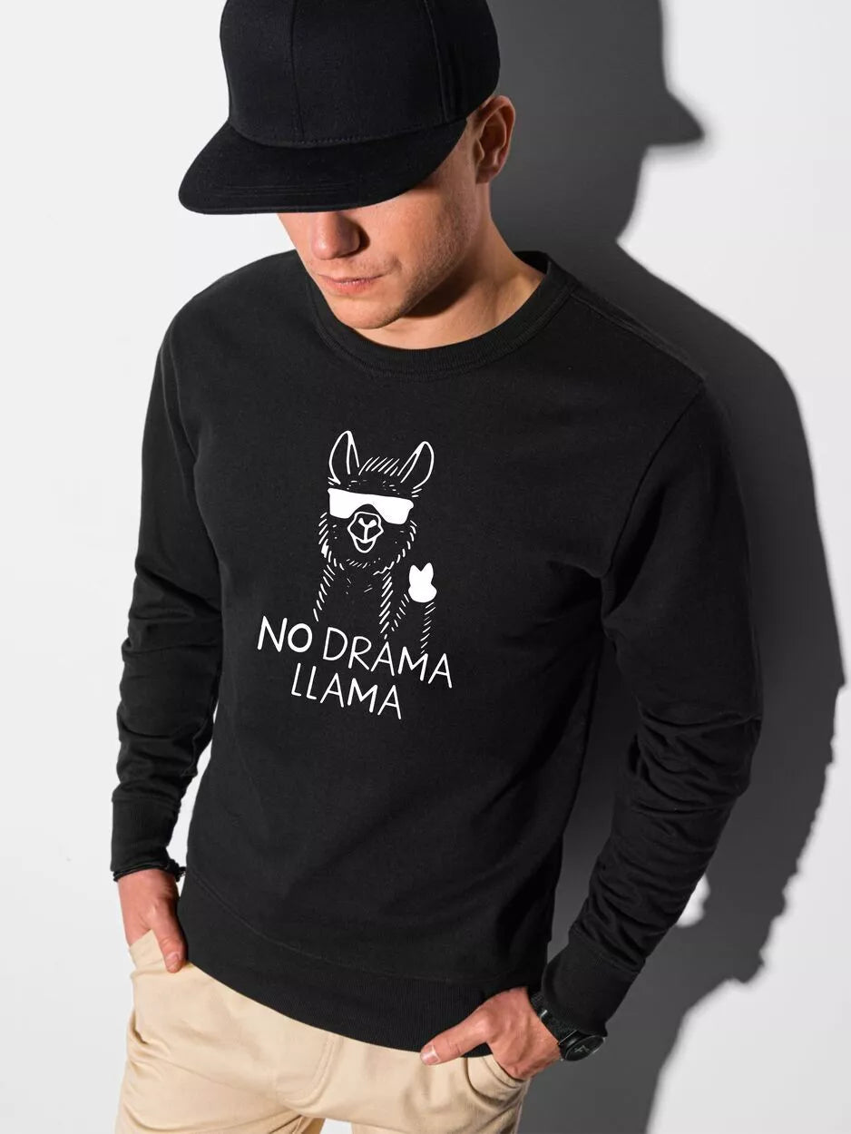 Black sweater No drama Llama 