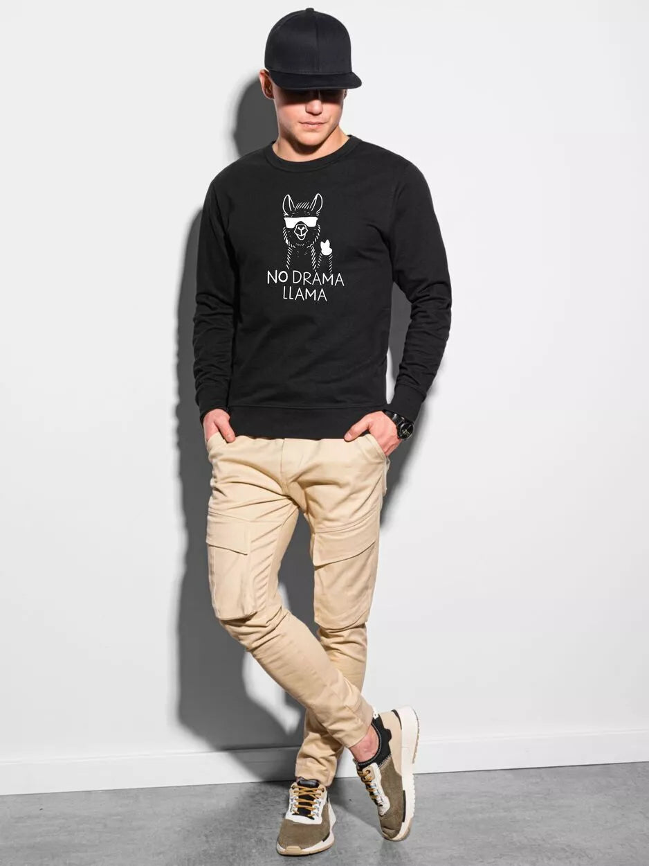 Black sweater No drama Llama 