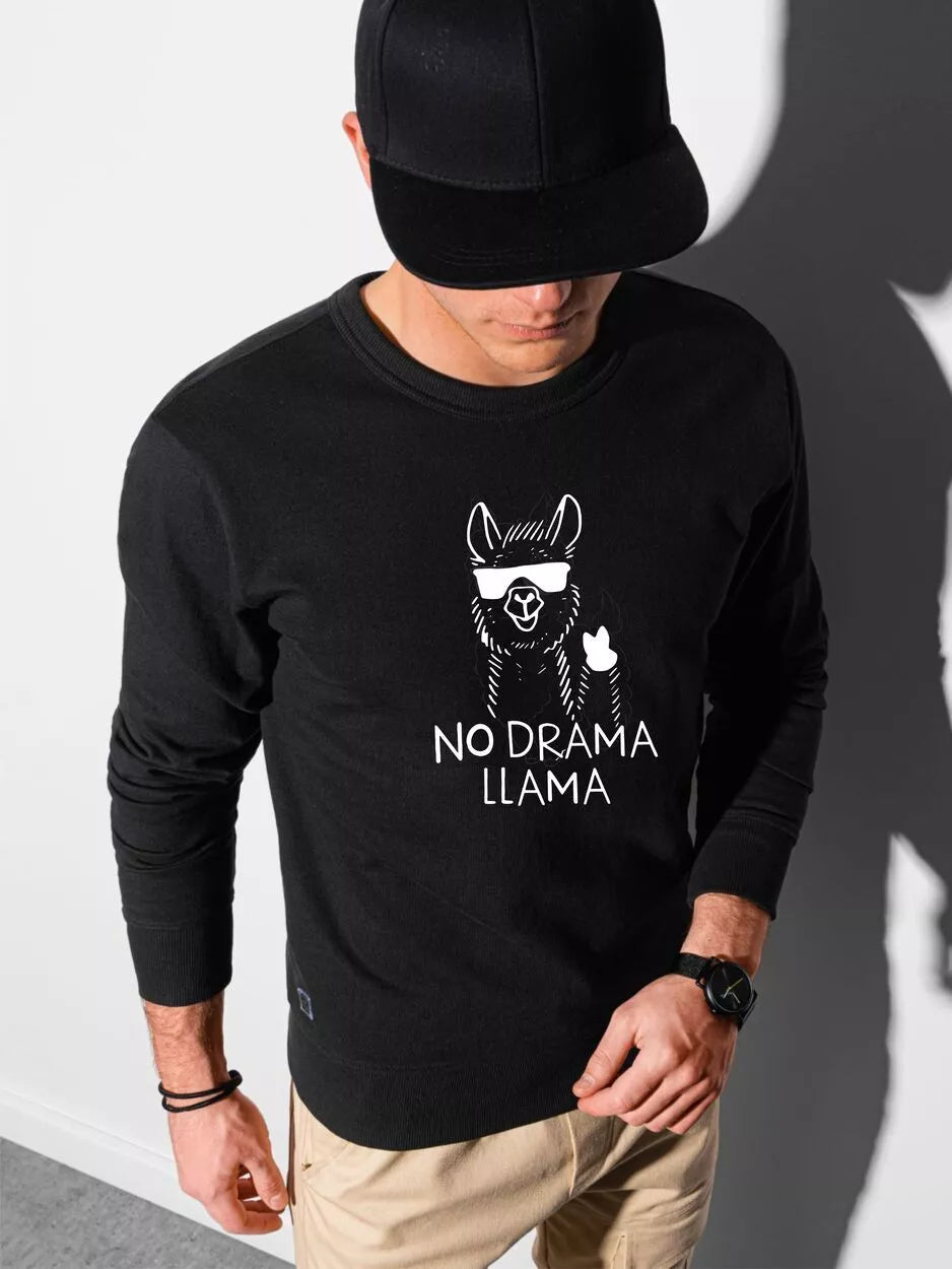 Black sweater No drama Llama 