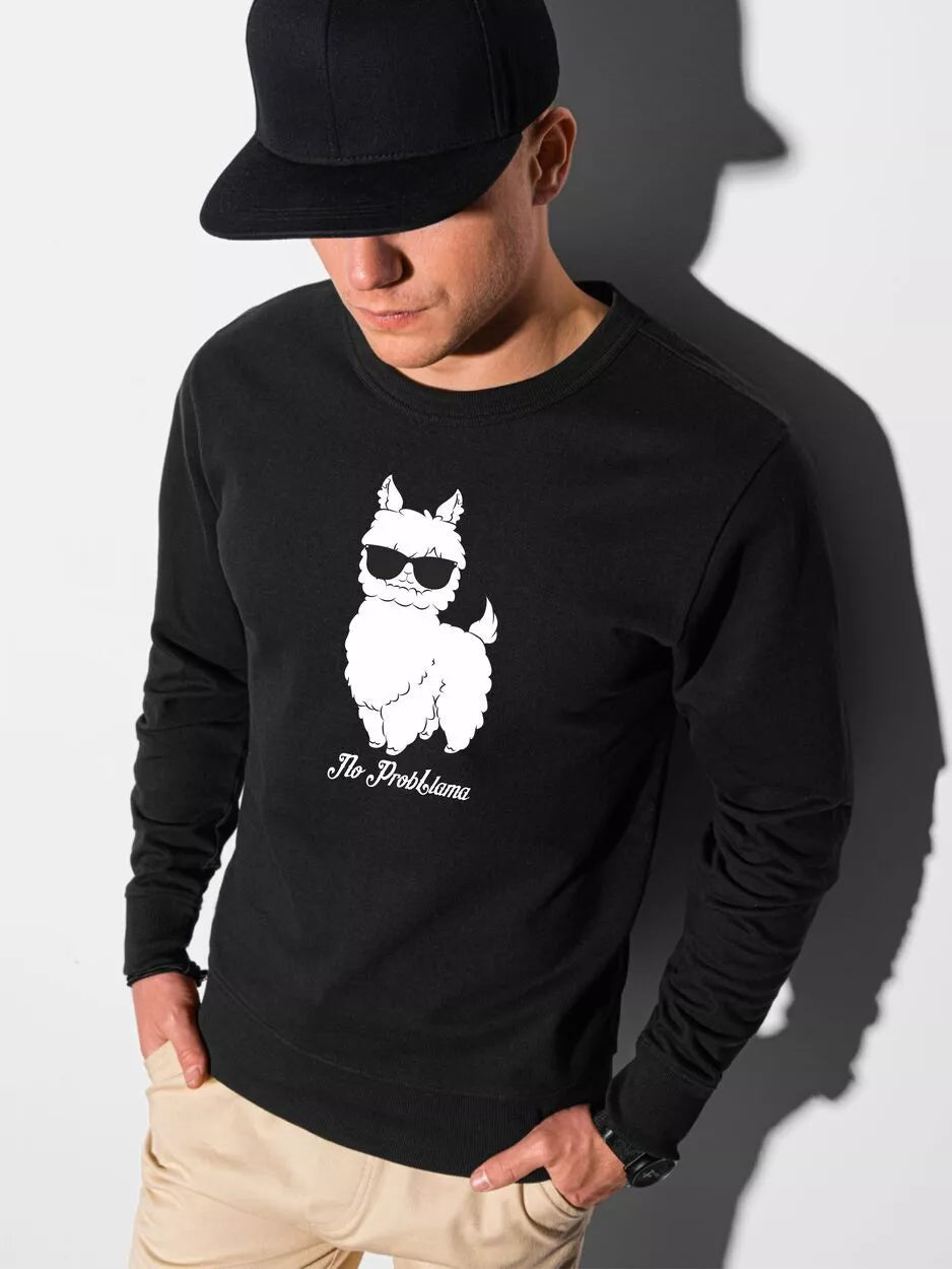 Black sweater No ProbLlama 