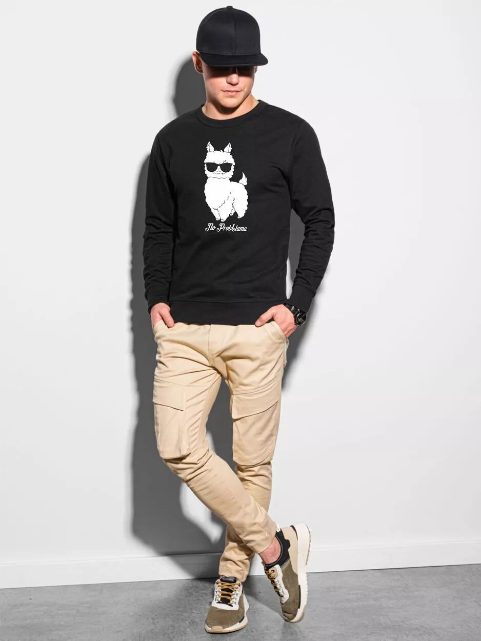 Black sweater No ProbLlama 