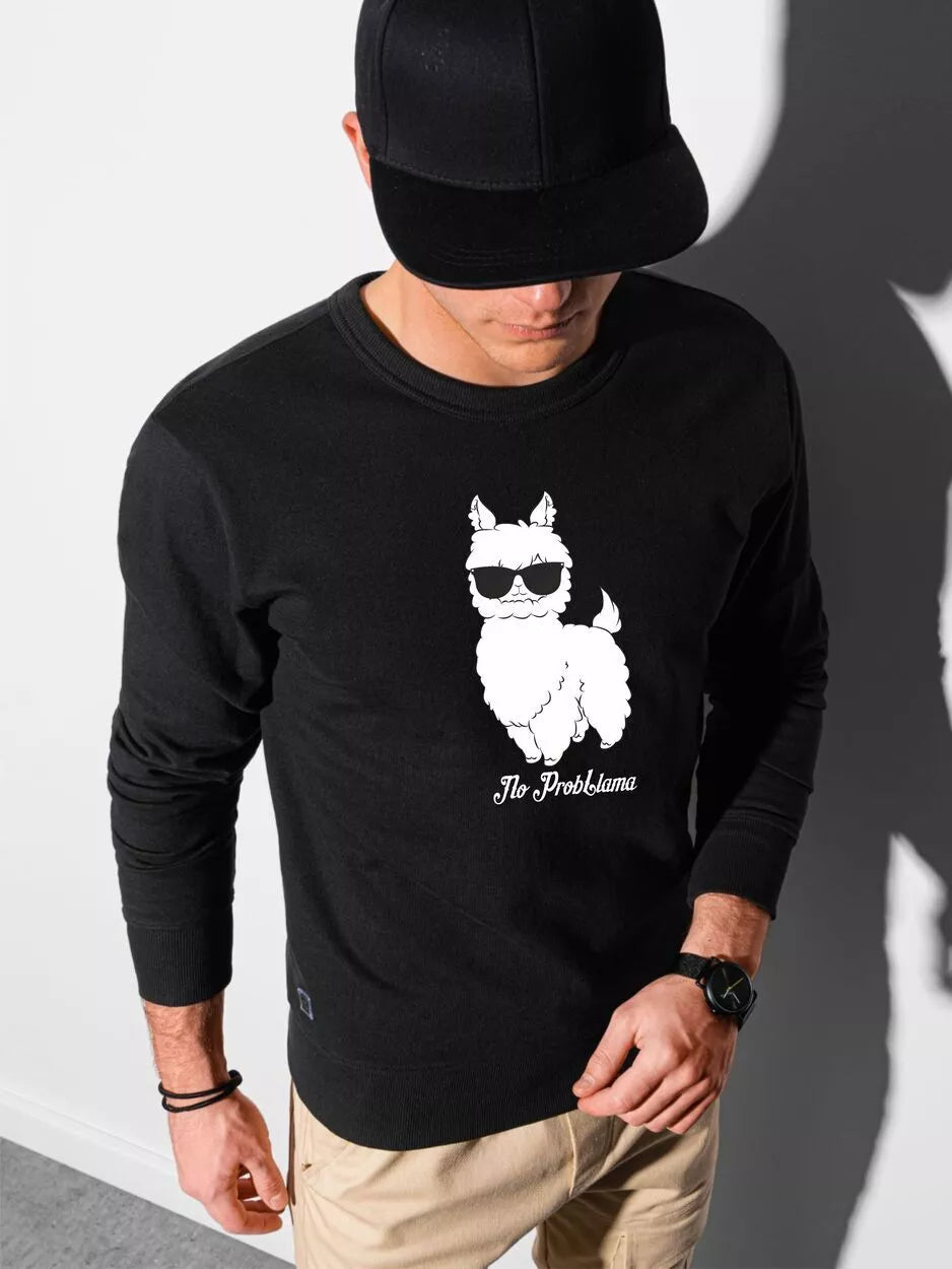 Black sweater No ProbLlama 