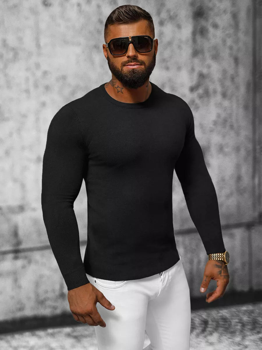 Black sweater for men Zadal