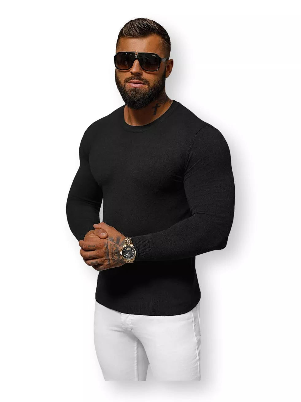 Black sweater for men Zadal