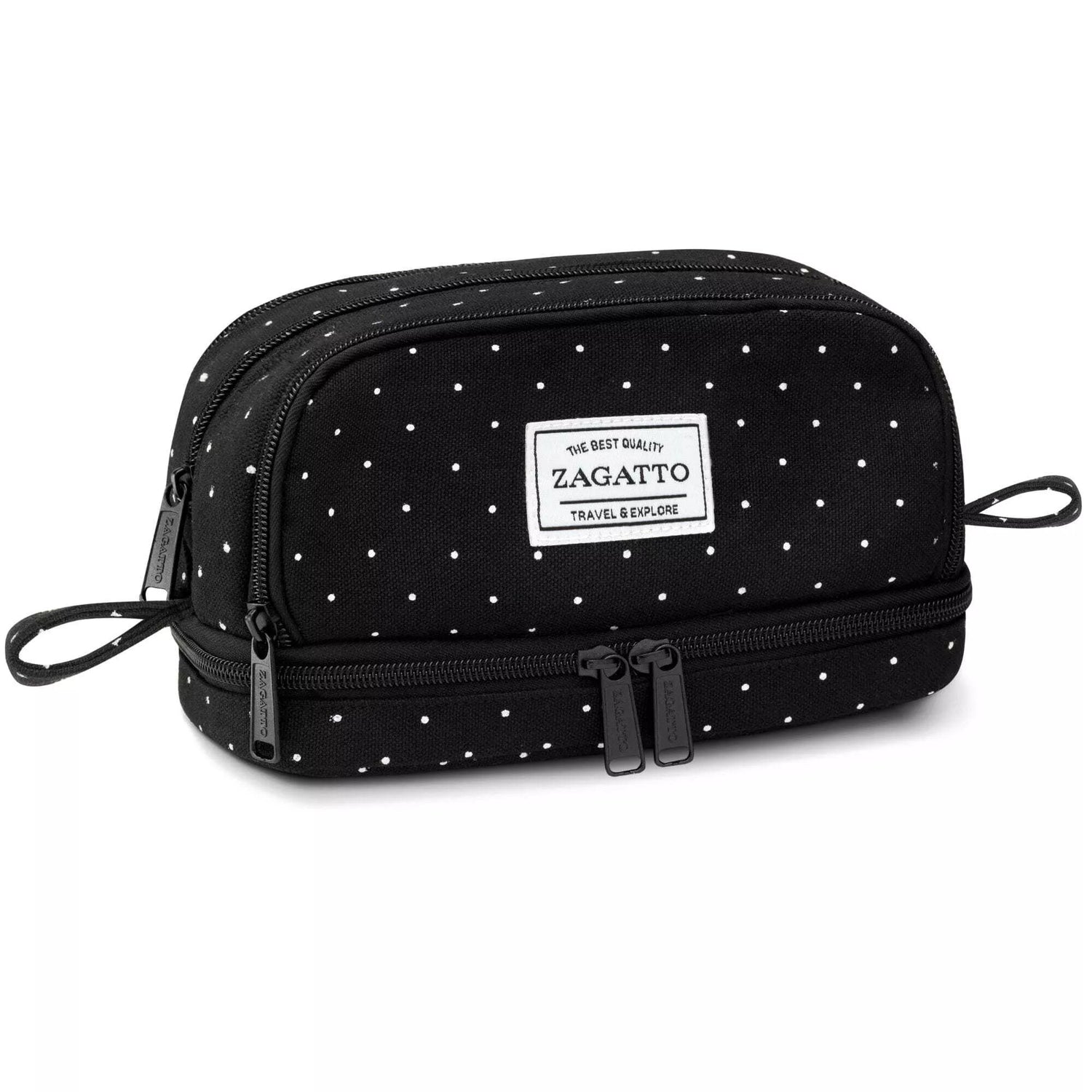 Black with white dots pencil case Mast