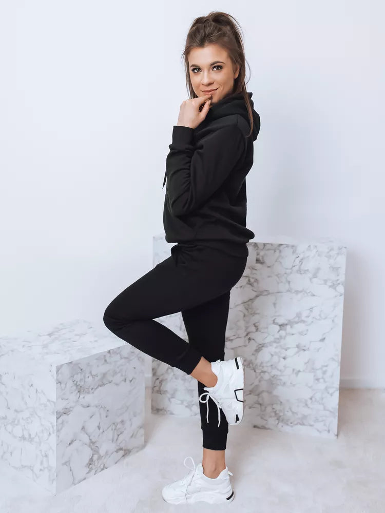 Black women's hooded tracksuit Komet