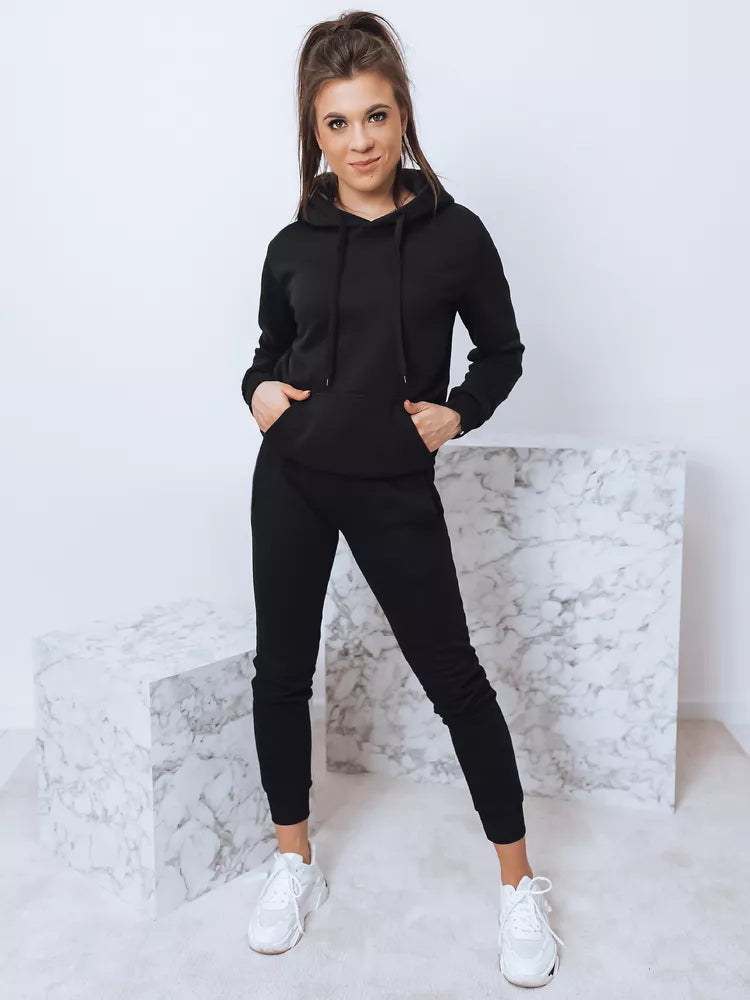 Black women's hooded tracksuit Komet