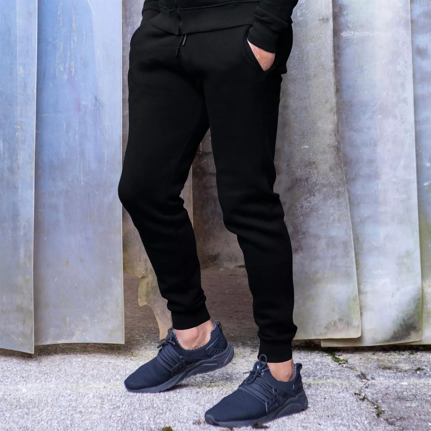 Men's black zip-up tracksuit Jake