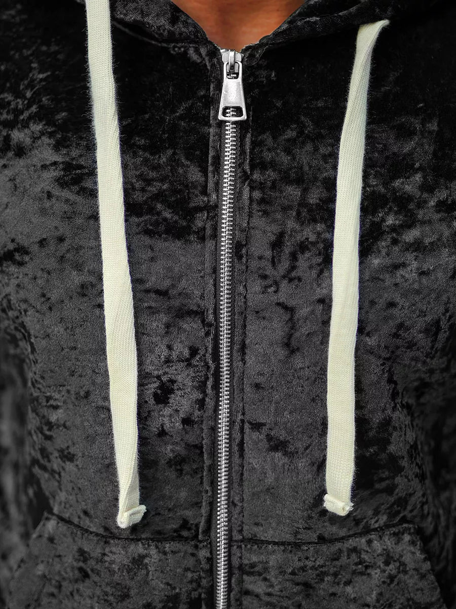 Black velour men's suit by Omilo