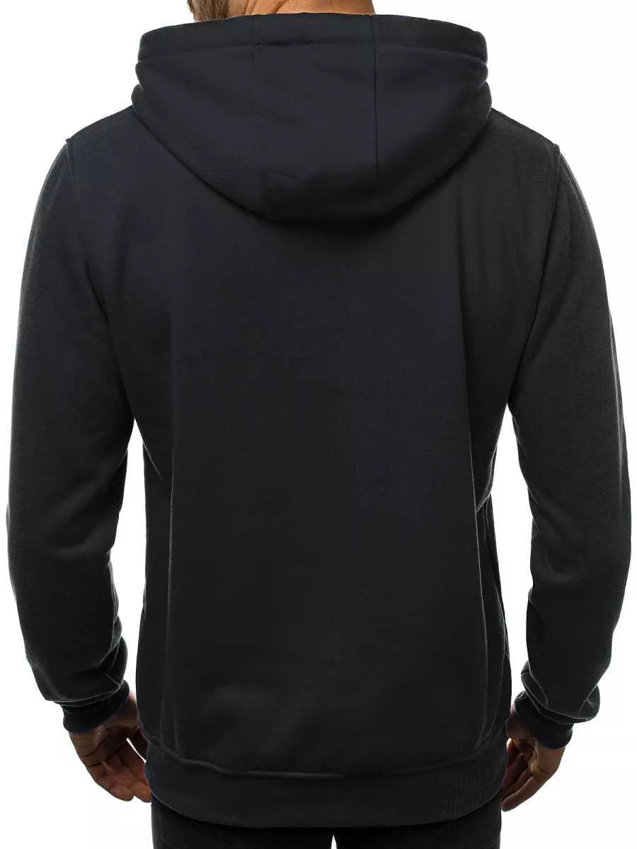 Black men's sweatshirt with hood Buvoli