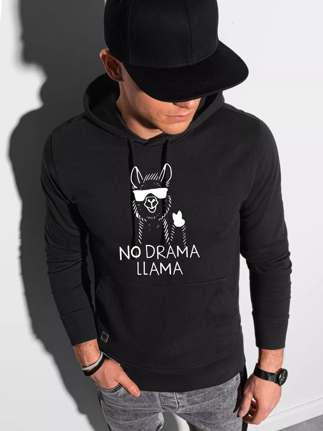 Black hoodie No drama Llama 