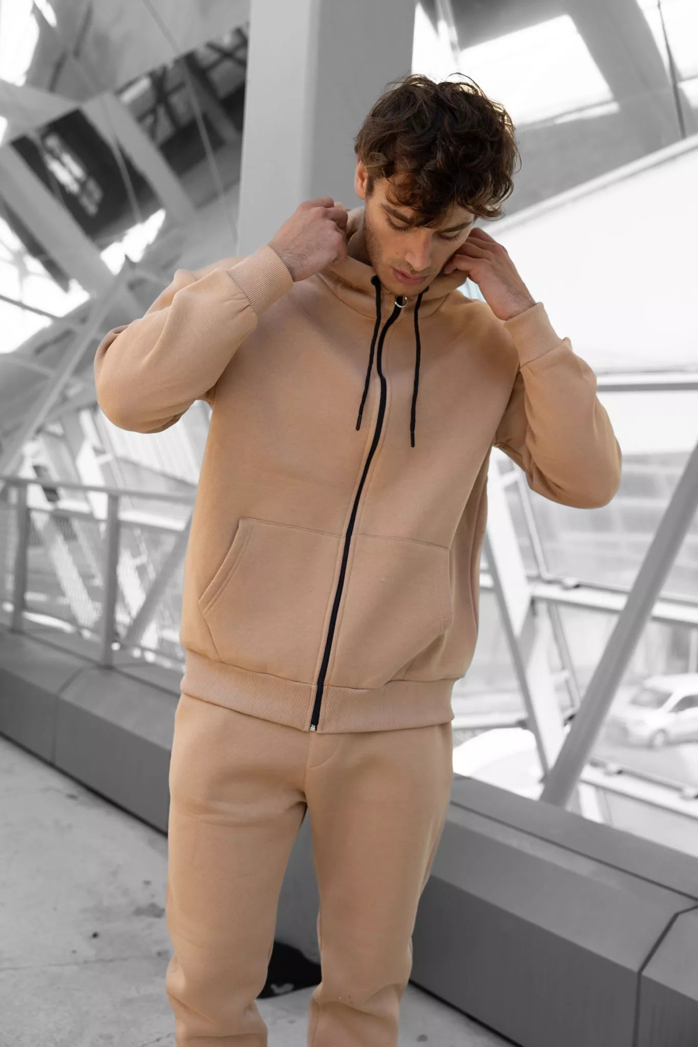 Light brown hooded Zipos set.