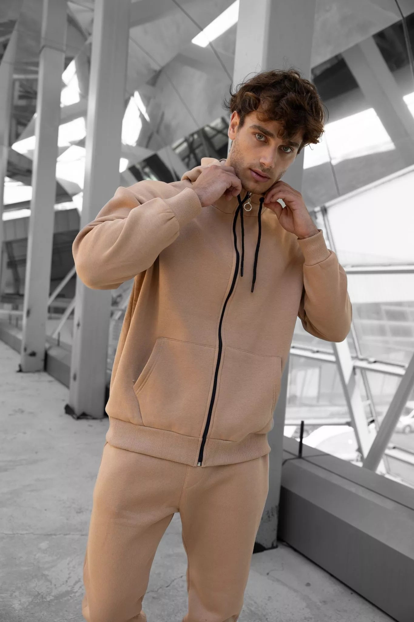 Light brown hooded Zipos set.