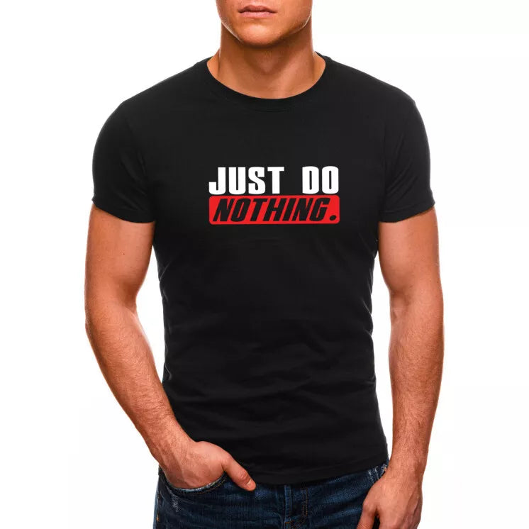 Black men's T-shirt Just do nothing
