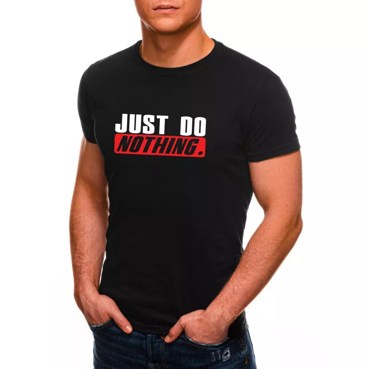 Black men's T-shirt Just do nothing
