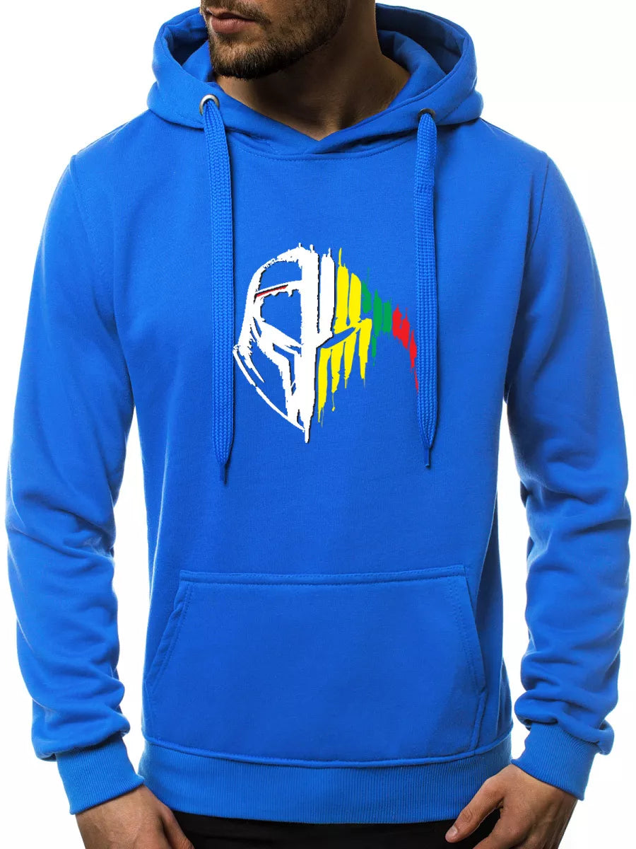 Men's blue hoodie Knight