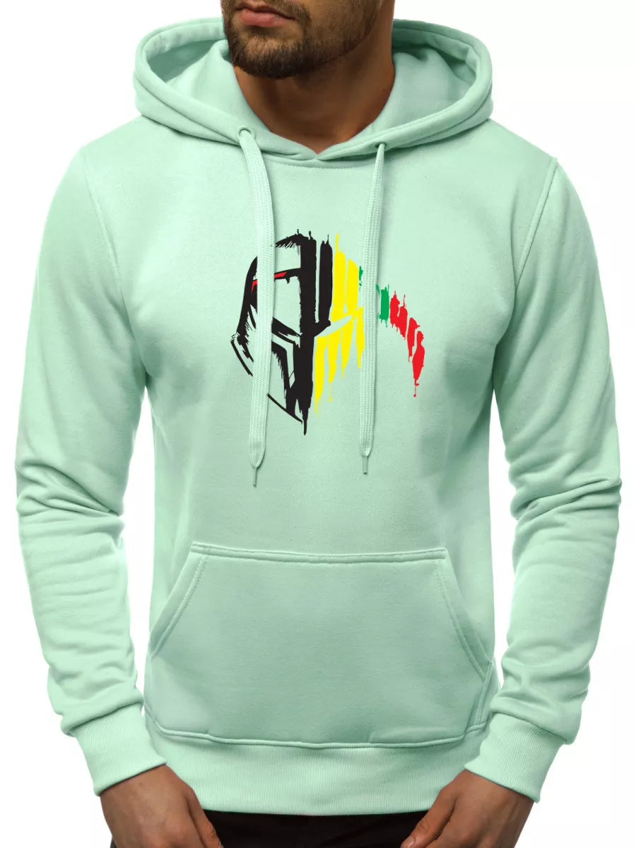Men's mint-colored hoodie Knight