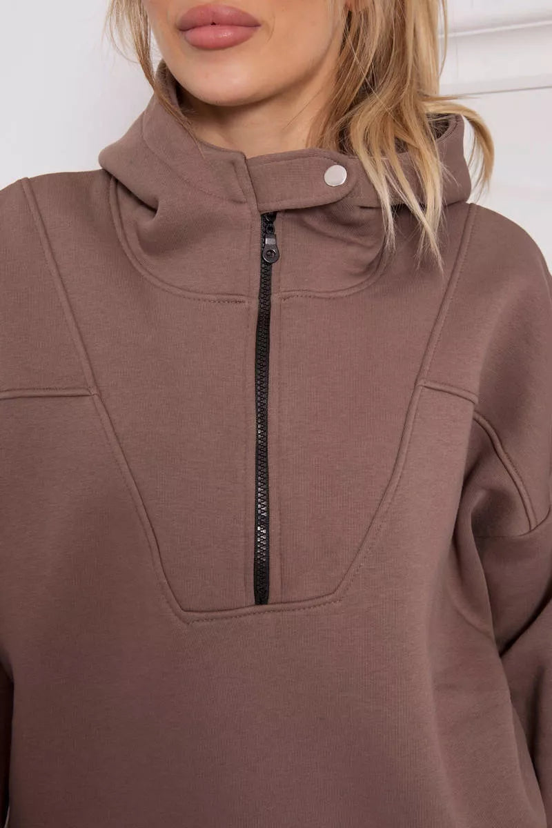 Mocca colored sweater for women Kesi 