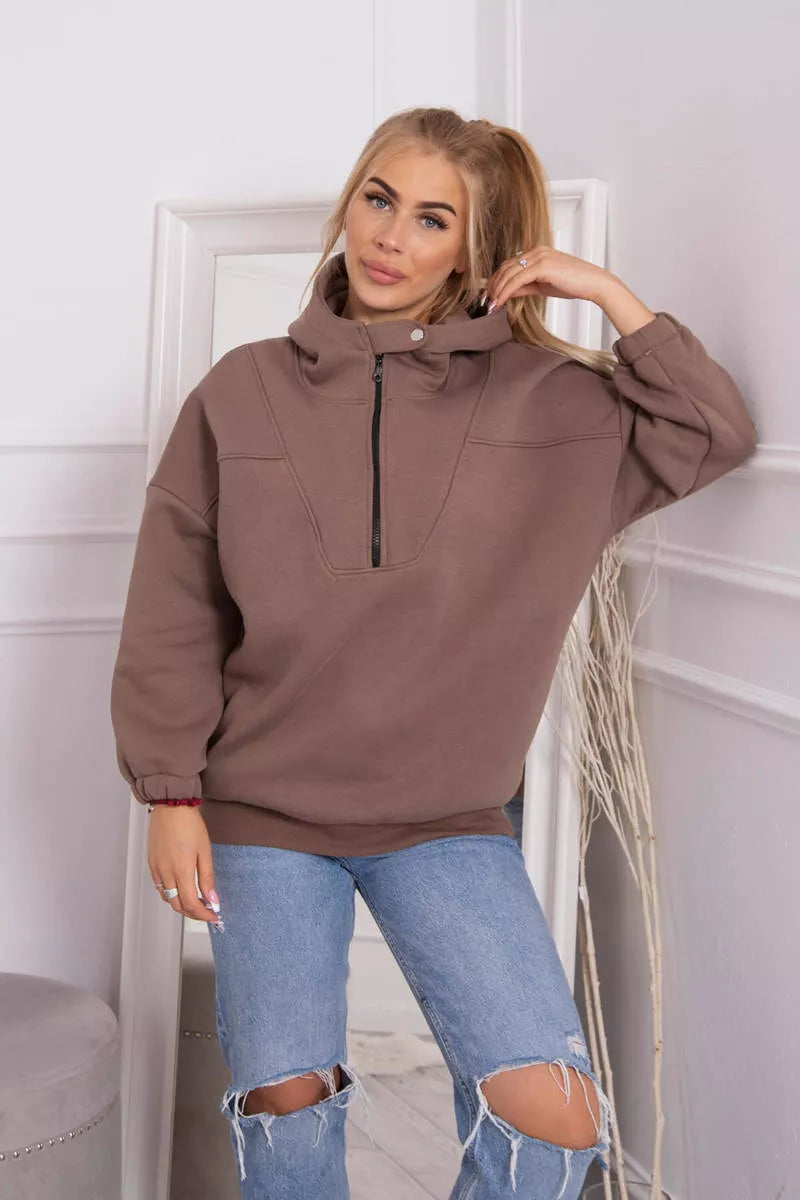 Mocca colored sweater for women Kesi 