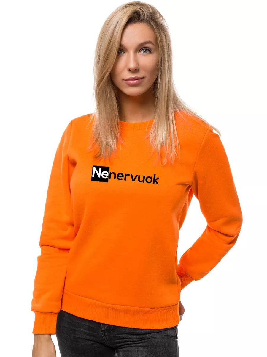 Women's orange sweater Don't be nervous