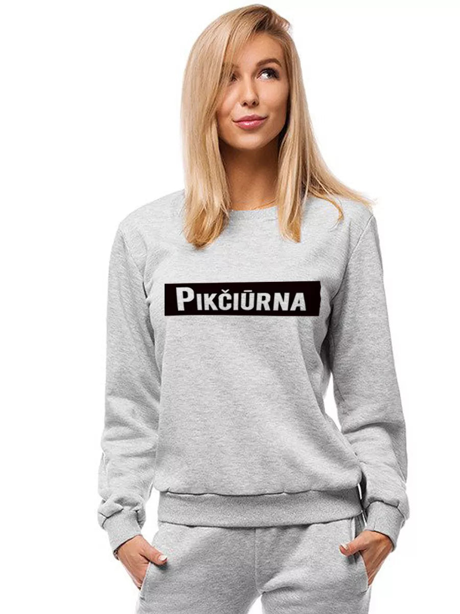 Women's gray sweater Pikčiūrna