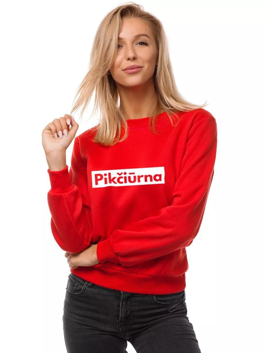 Women's red sweater Pikčiūrna