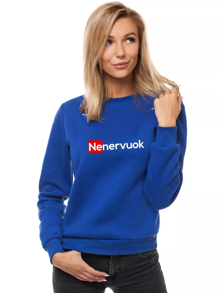Women's navy blue sweater Don't be nervous