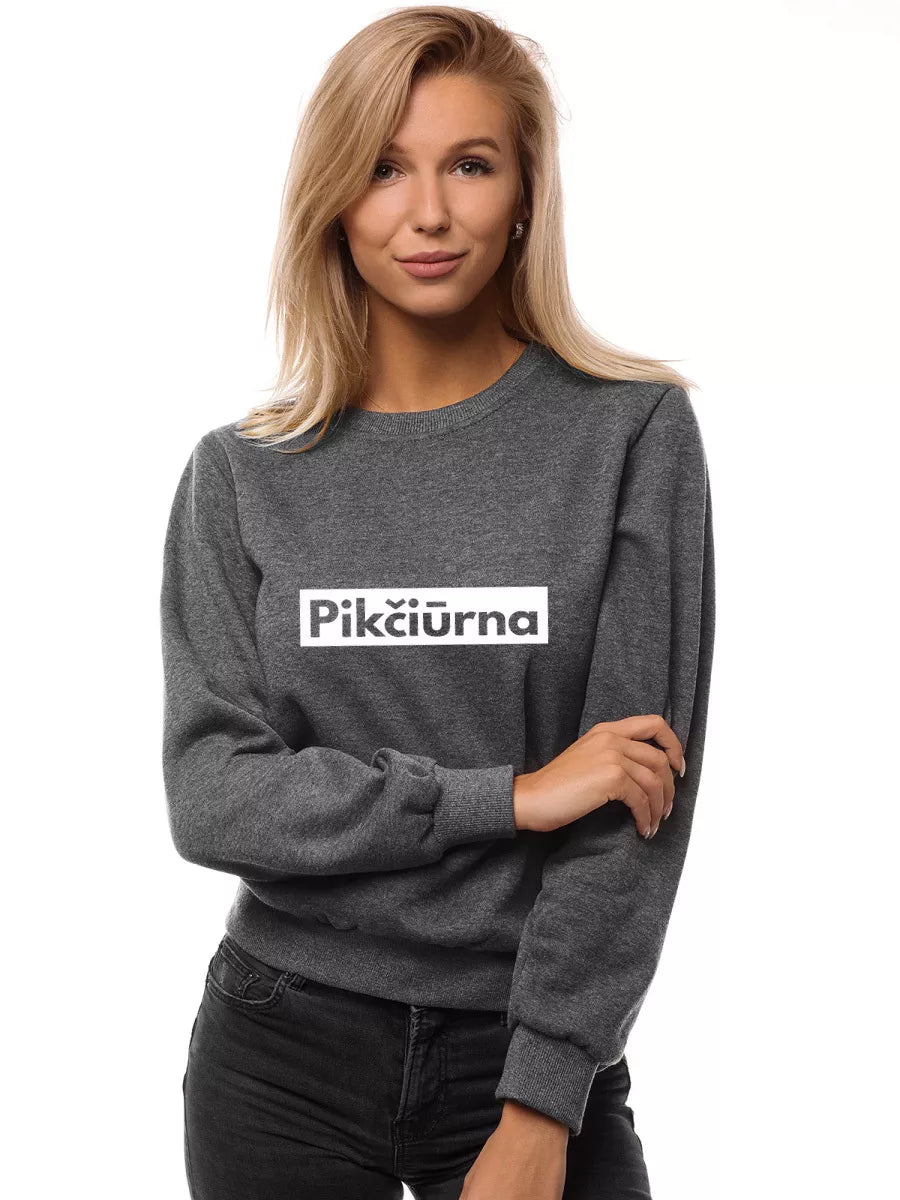Women's dark gray sweater Pikčiūrna
