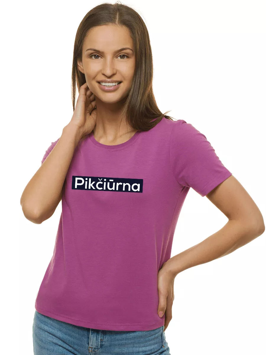 Women's lilac T-shirt Pikčiūrna