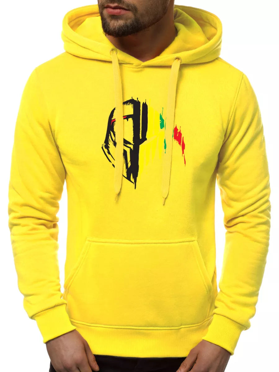 Neon yellow men's hoodie Knight