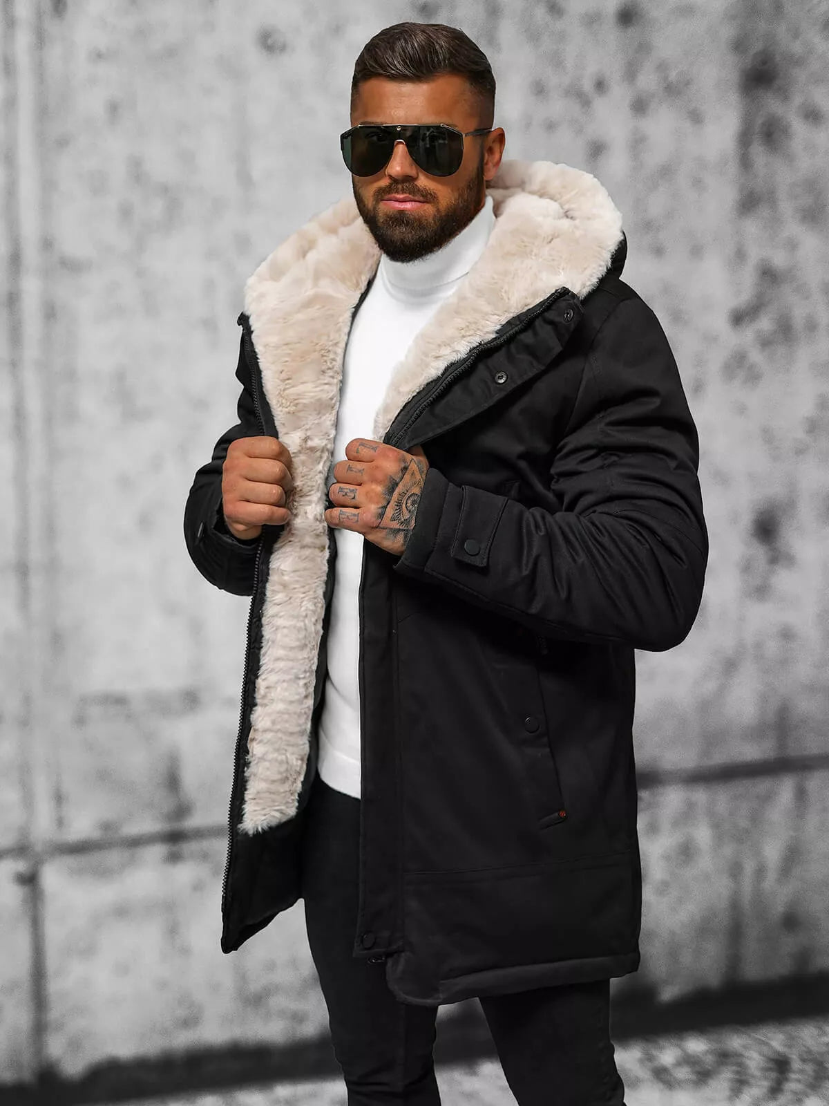 Men's black winter jacket onee