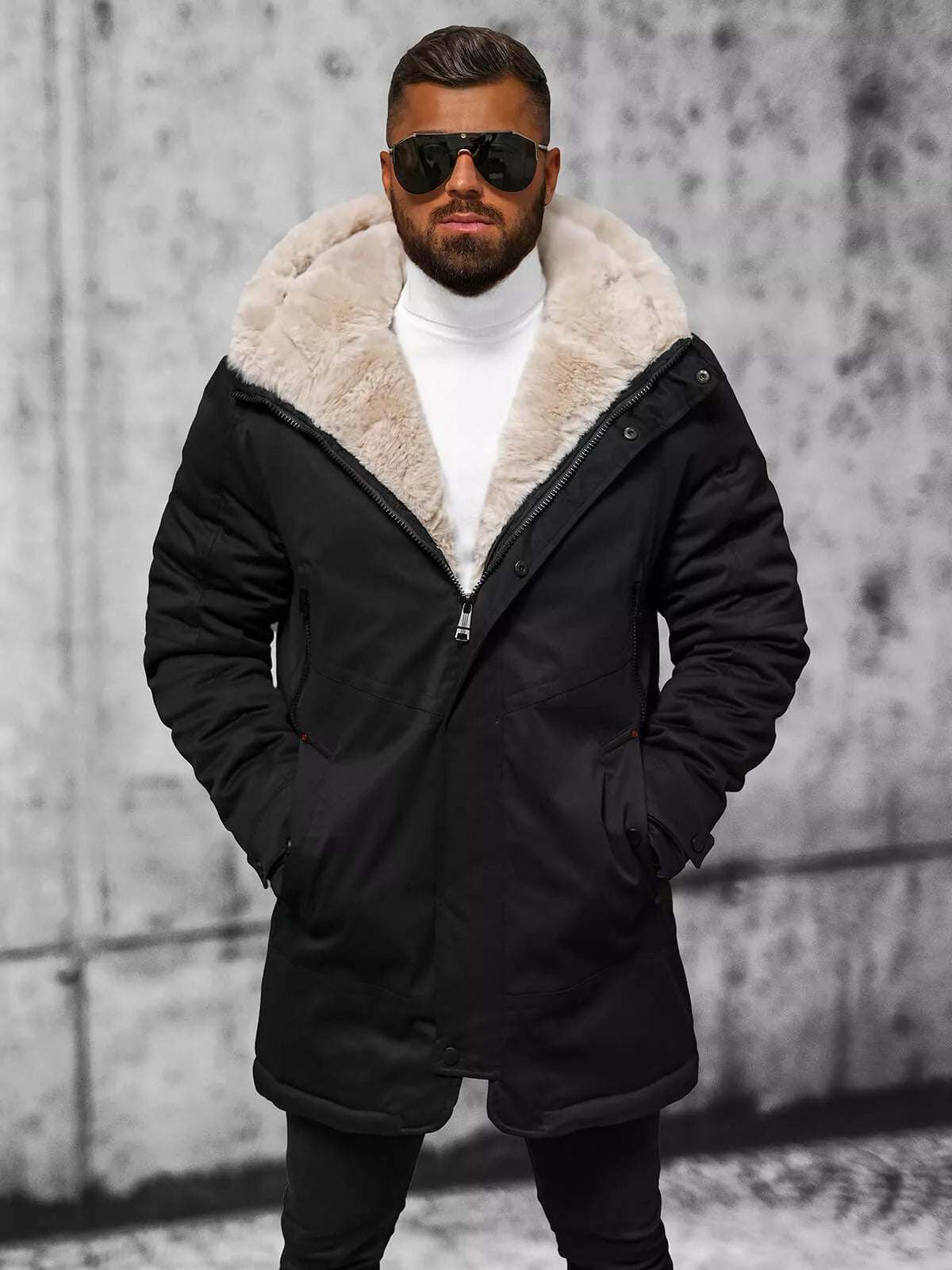 Men's black winter jacket onee