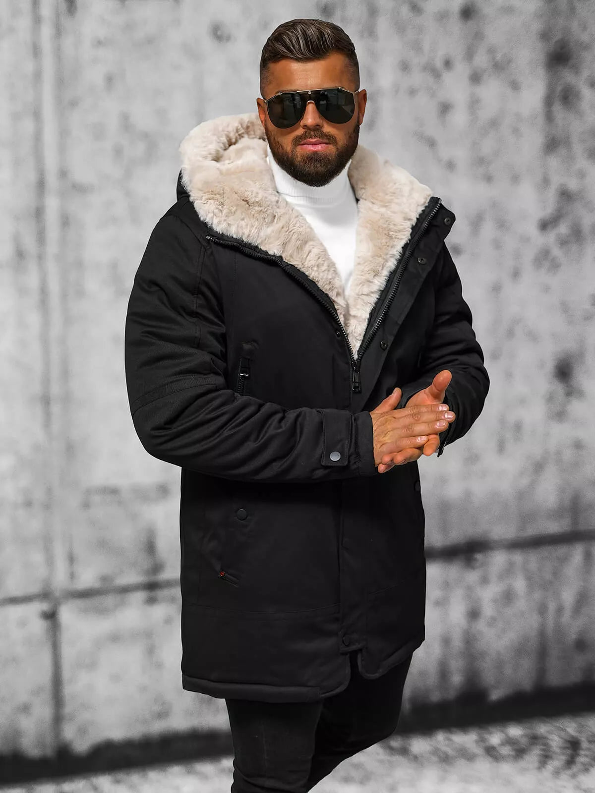 Men's black winter jacket onee
