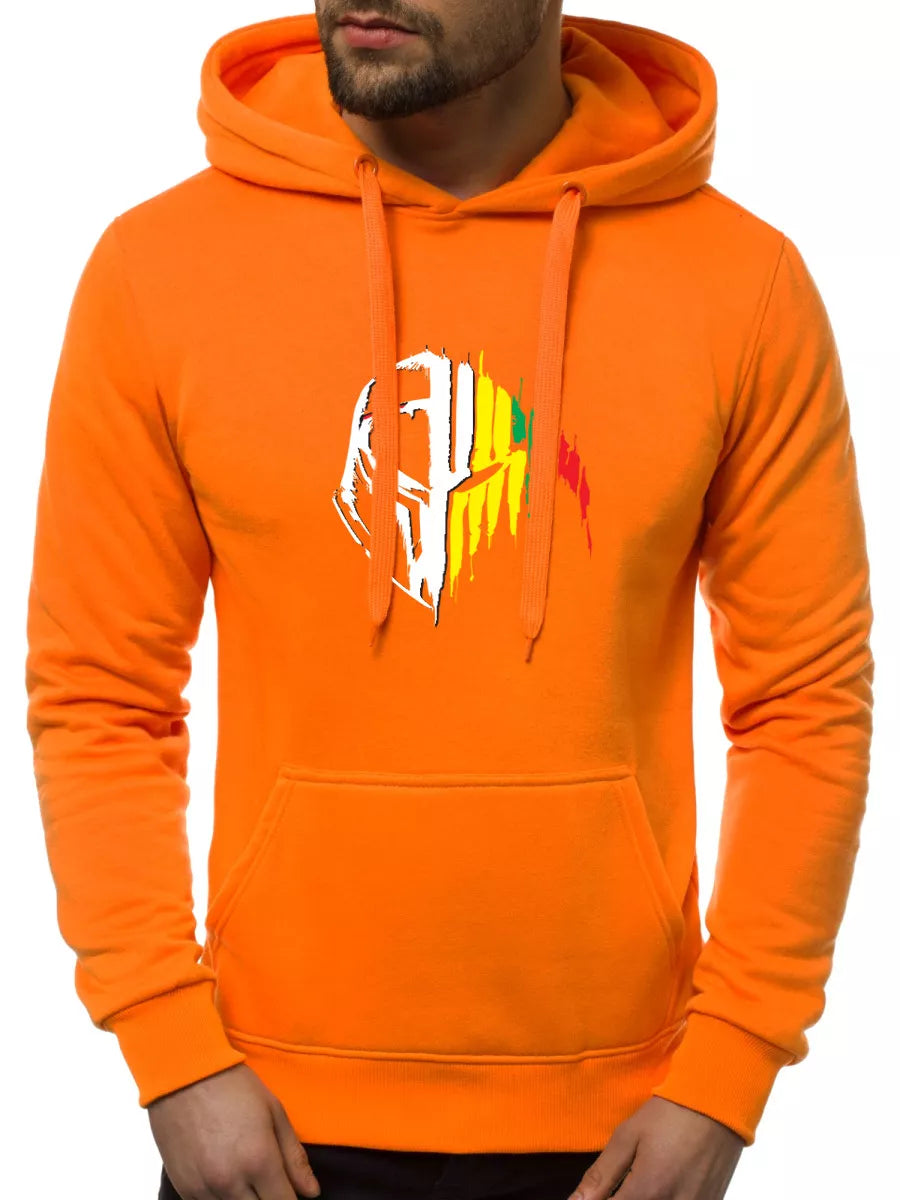 Orange men's hoodie Knight