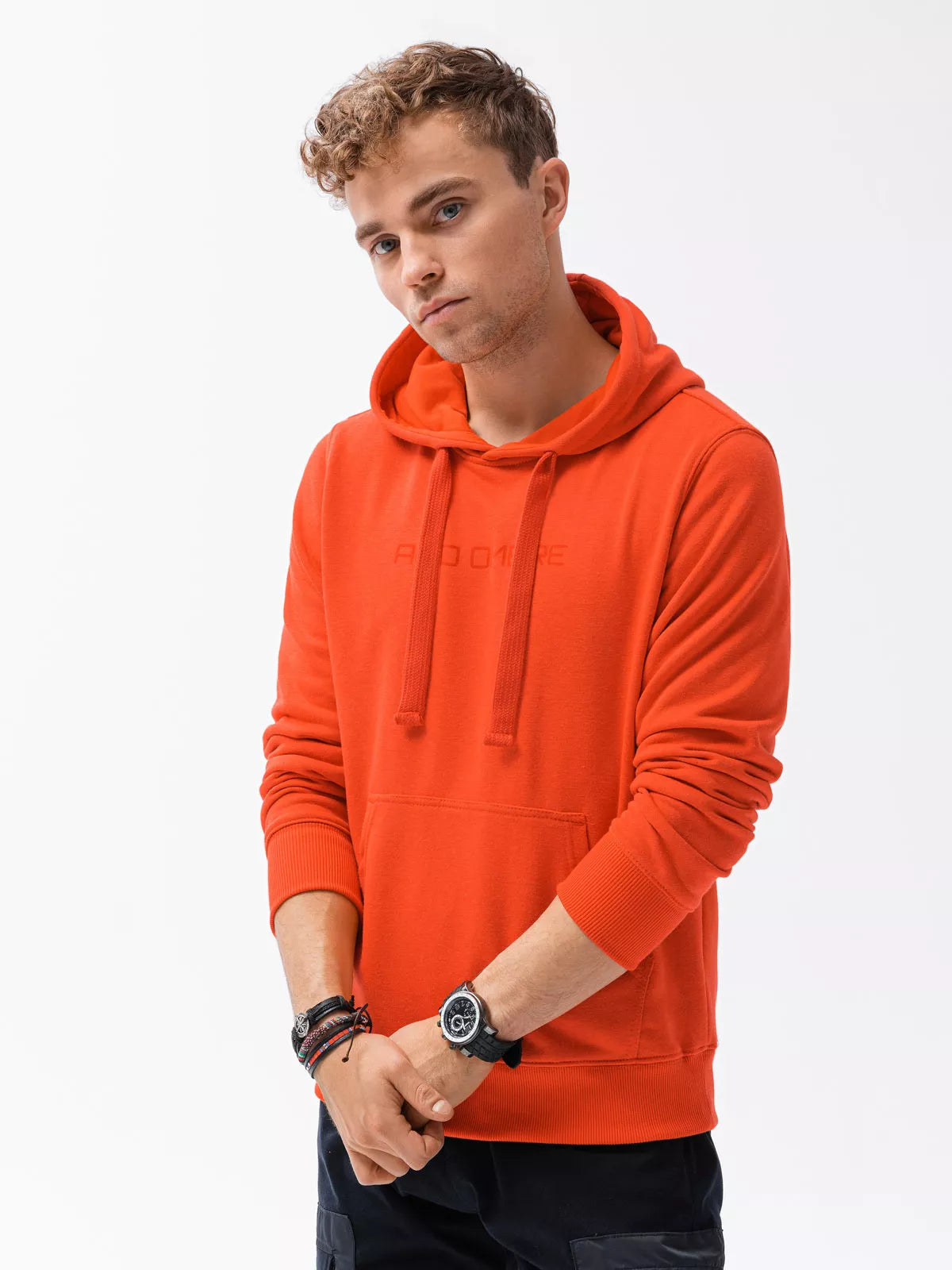 Orange men's sweater Lutol