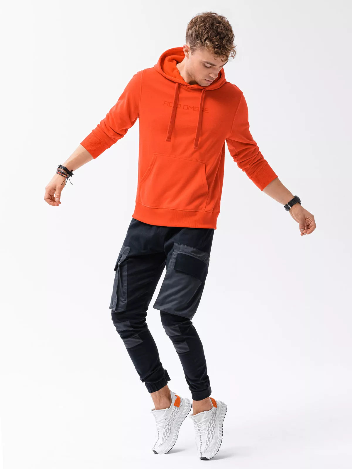 Orange men's sweater Lutol