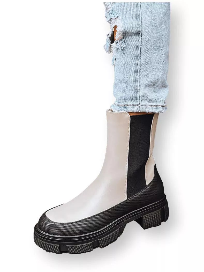 Women's ankle boots, beige, Frost