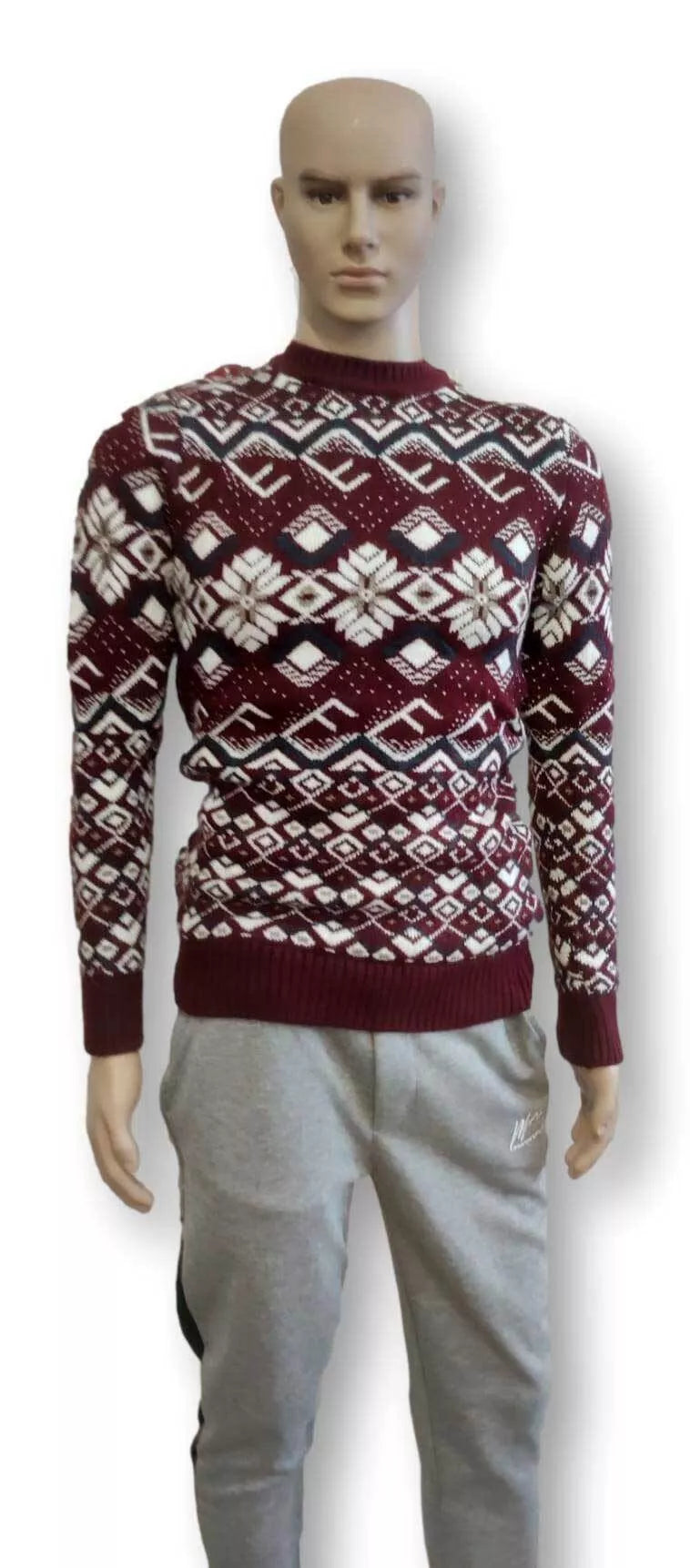 Men's burgundy sweater Flake