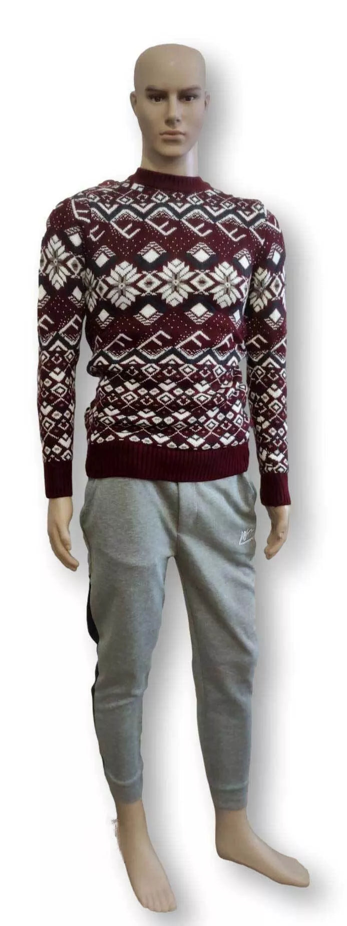 Men's burgundy sweater Flake