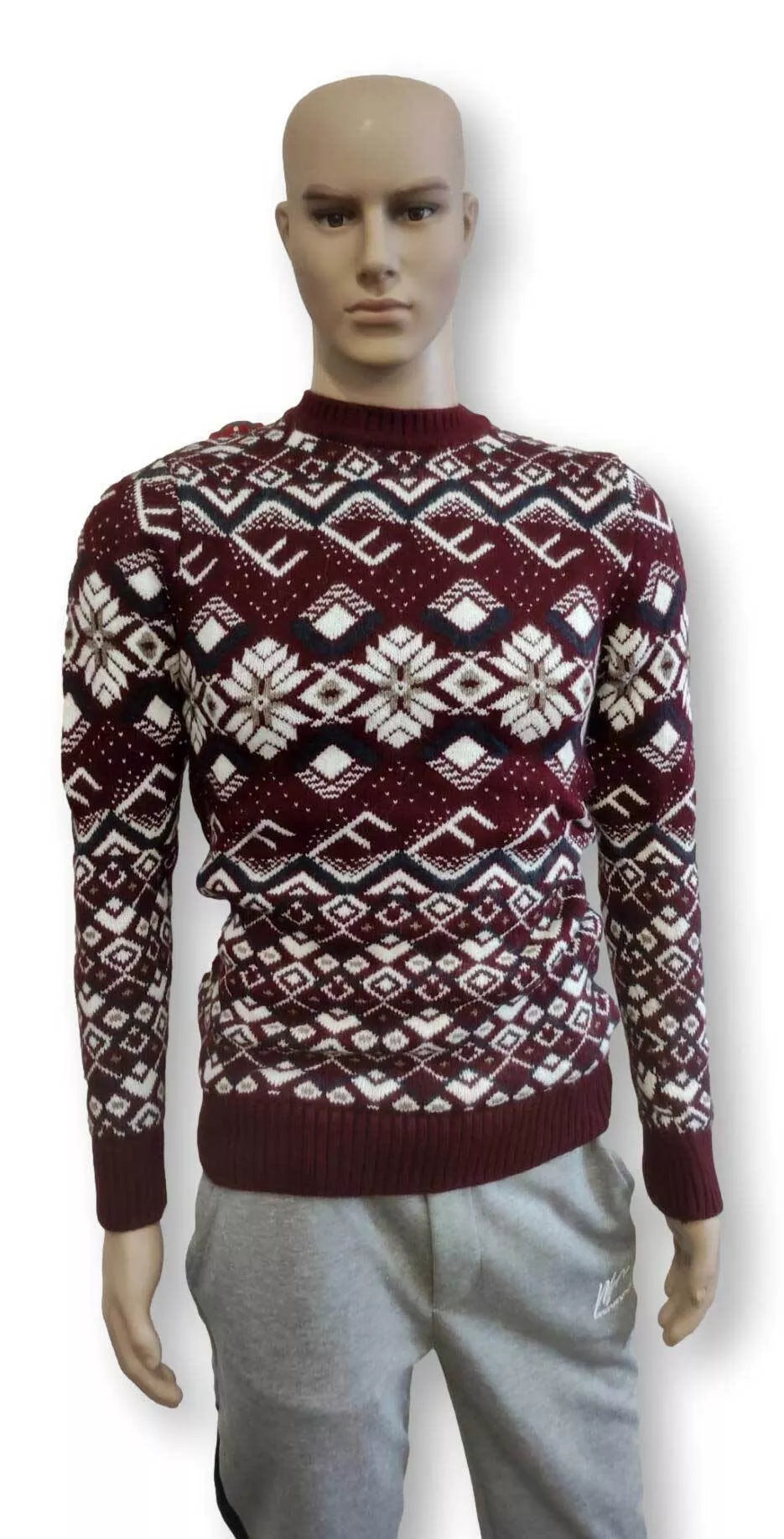 Men's burgundy sweater Flake