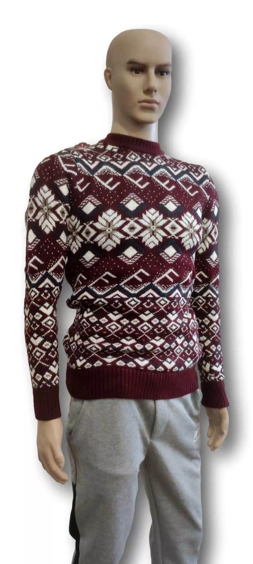 Men's burgundy sweater Flake