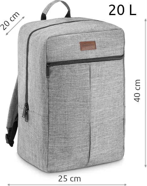 Gray airplane backpack Liker