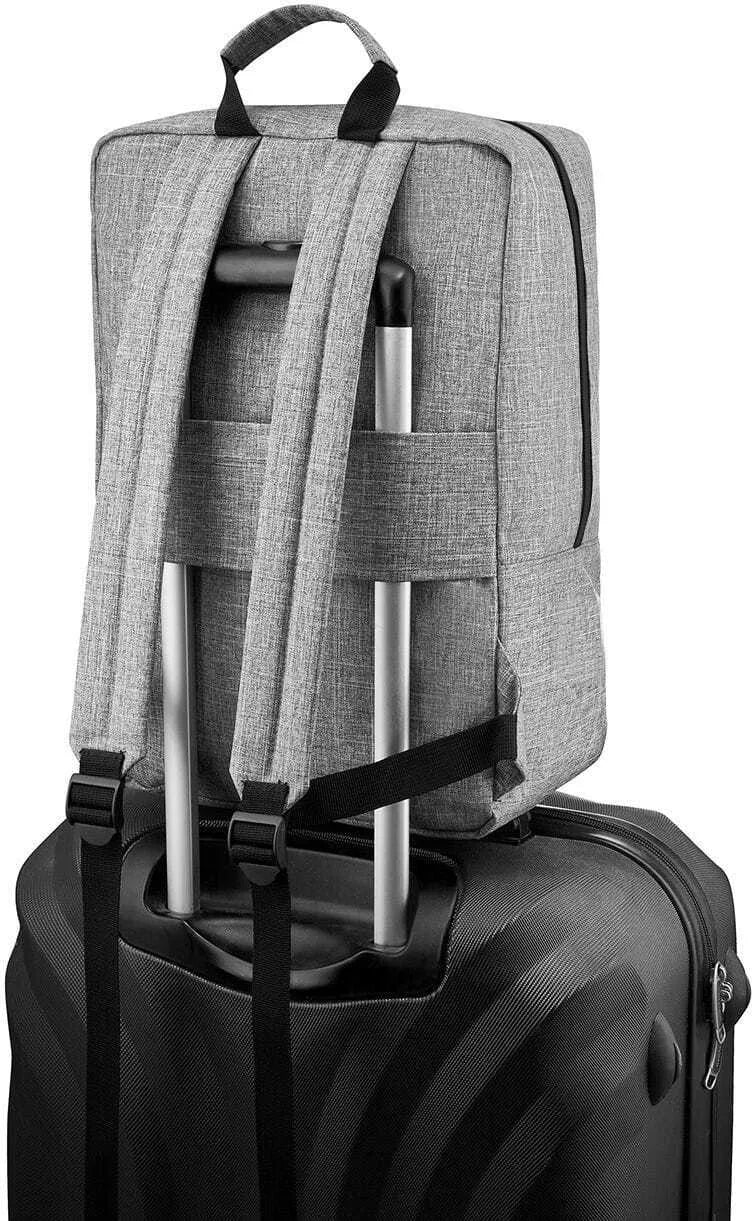 Gray airplane backpack Liker