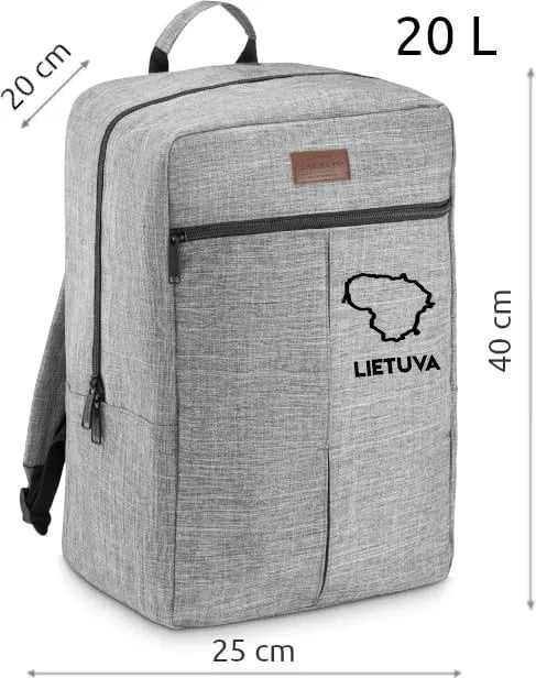 Gray airplane backpack Lithuania