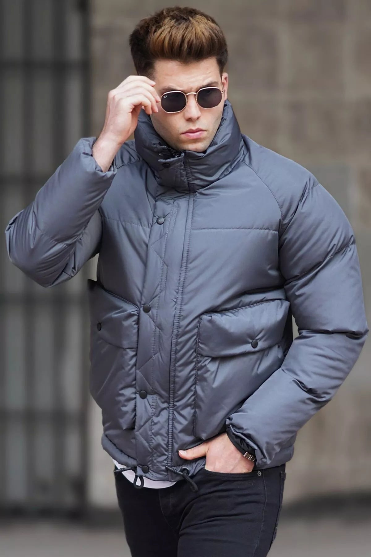 Men's gray jacket Otan