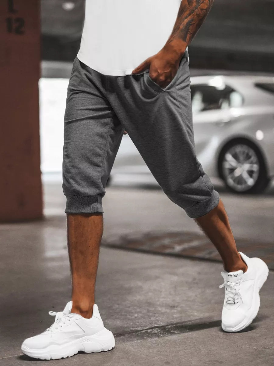 Dark gray sports shorts for men Losil