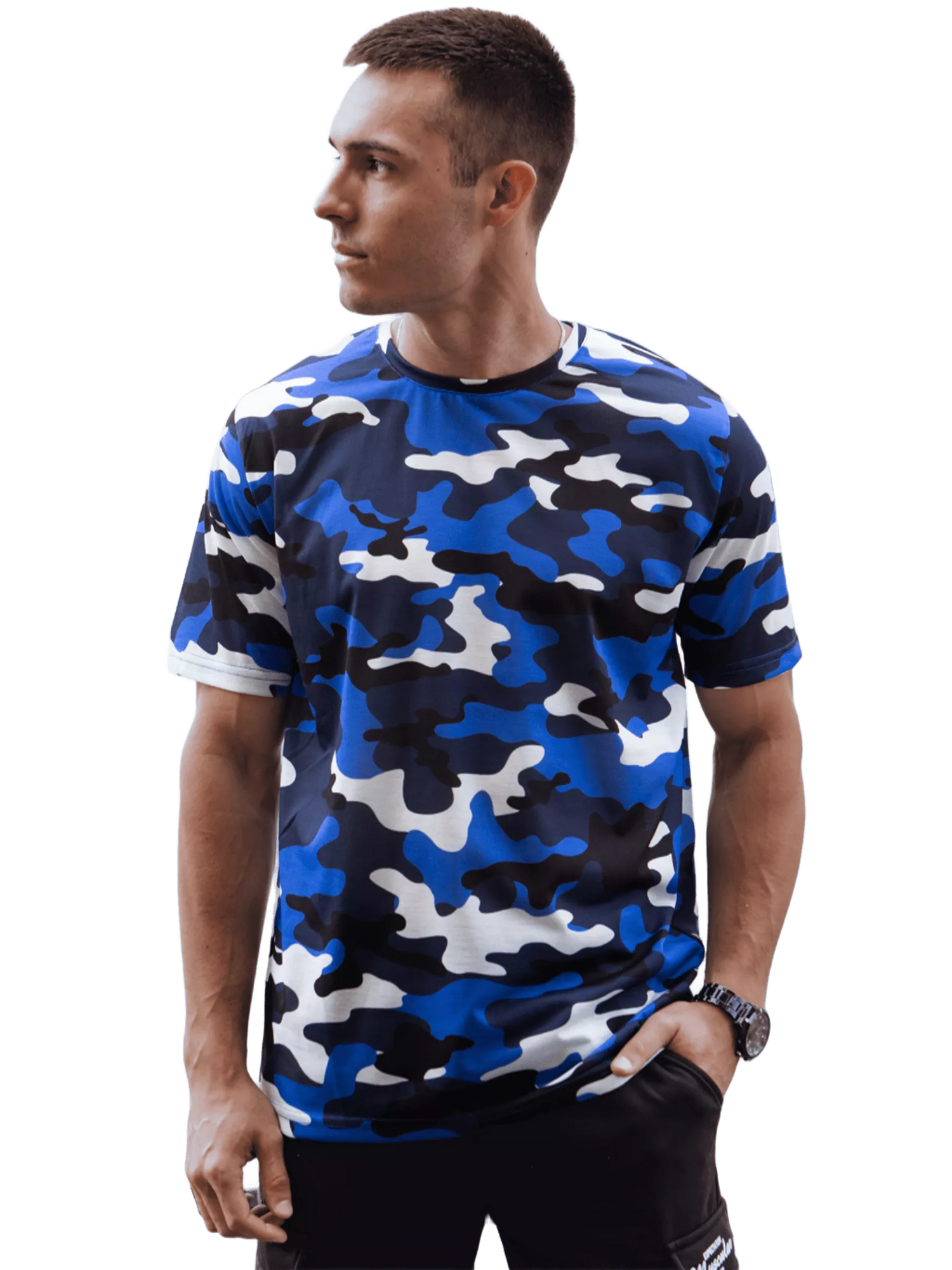 Blue camouflage T-shirt Leniks