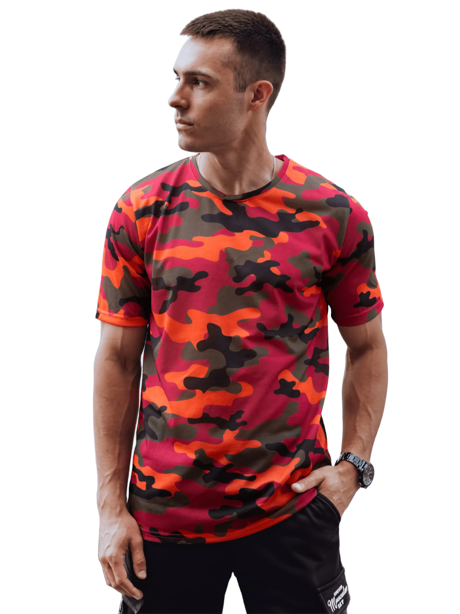 Orange camouflage T-shirt Leniks