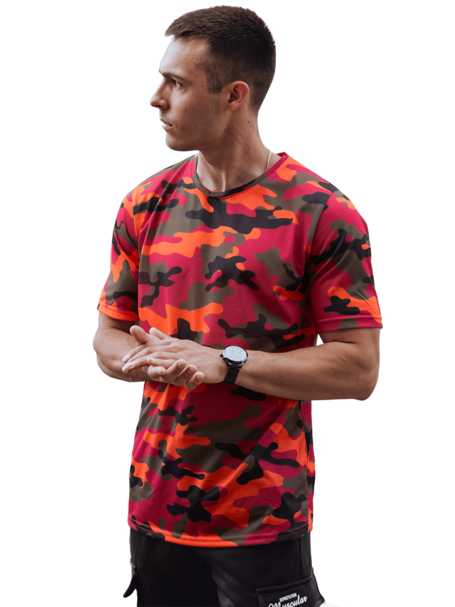 Orange camouflage T-shirt Leniks